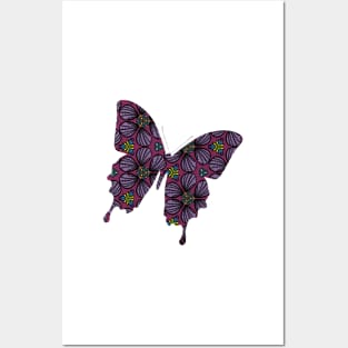 Purple Flower Pattern Posters and Art